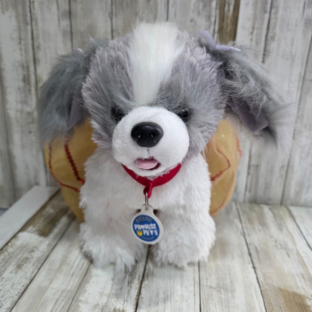 Build-A-Bear Workshop Promise Pets Dog Shih Tzu Plush Tutu Red Sequins Dress - Picture 7 of 8